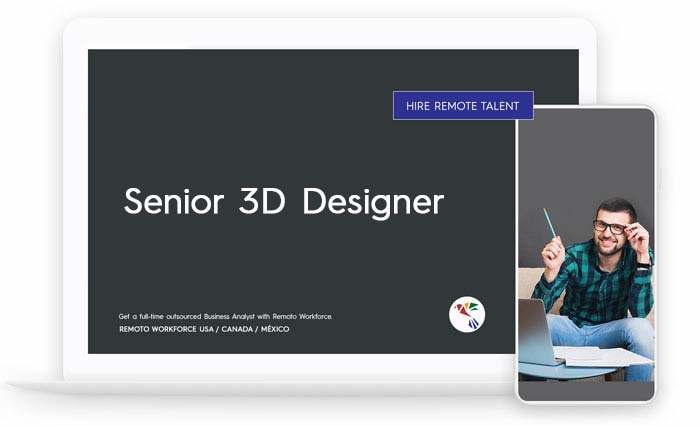USA and CANADA tumbnail for Senior 3D Designer it looks like on a laptop or mobile view
