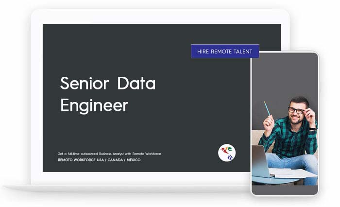 USA and CANADA tumbnail for Senior Data Engineer it looks like on a laptop or mobile view