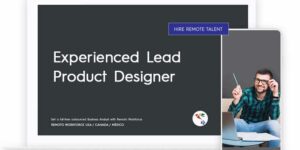 USA and CANADA tumbnail for Experienced Lead Product Designer it looks like on a laptop or mobile view