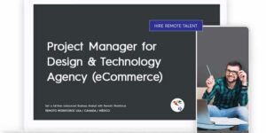 USA and CANADA tumbnail for Project Manager for Design & Technology Agency (eCommerce) it looks like on a laptop or mobile view