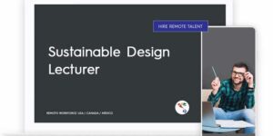 Sustainable Design Lecturer Role Description