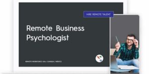 Remote Business Psychologist Role Description