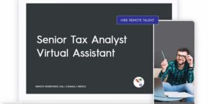 Senior Tax Analyst Virtual Assistant Role Description