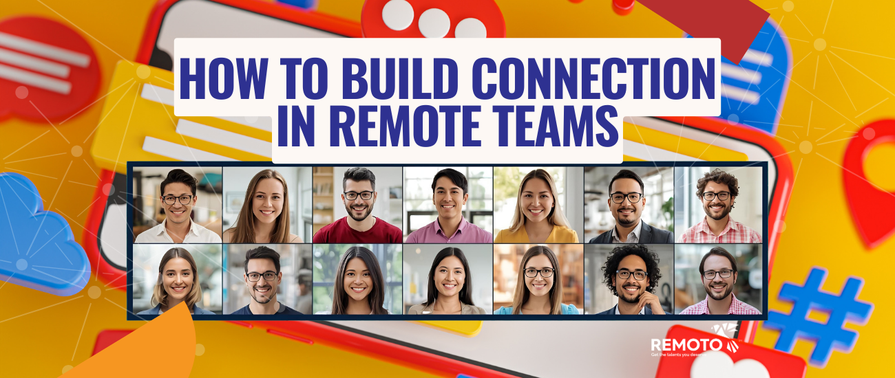 Remote team members connecting through video call, building trust and collaboration in remote work culture.
